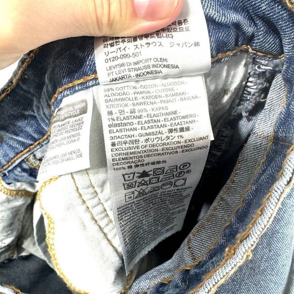 Levi's Denim Jeans 505 Straight Leg Medium Blue Fading Regular Men sz 32 x 32 - Picture 4 of 7